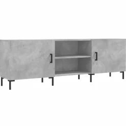 vidaXL Muebles Tv-Mueble de TV madera de ingeniería gris hormigón 150x30x50 cm