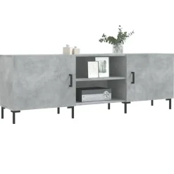 vidaXL Muebles Tv-Mueble de TV madera de ingeniería gris hormigón 150x30x50 cm