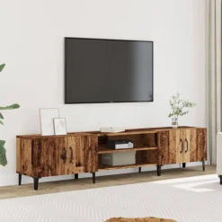 vidaXL Mueble de TV madera ingeniería madera envejecida 180x31,5x40 cm Madera antigua Discount