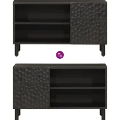 vidaXL Muebles Tv-Mueble de TV madera maciza de mango 80x31x46 cm