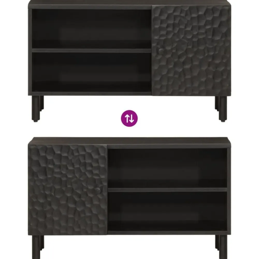 vidaXL Muebles Tv-Mueble de TV madera maciza de mango 80x31x46 cm