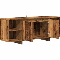 vidaXL Muebles Tv-Mueble de TV madera de ingeniería envejecida 130x35x50 cm