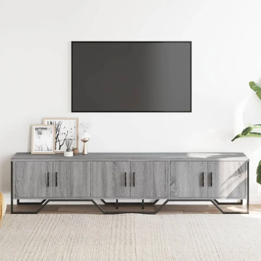 vidaXL Mueble de TV madera de ingeniería 180x34x41 cm Gris sonoma Sale