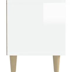 vidaXL Muebles Tv-Mueble de TV madera contrachapada blanco brillo 180x31,5x40 cm