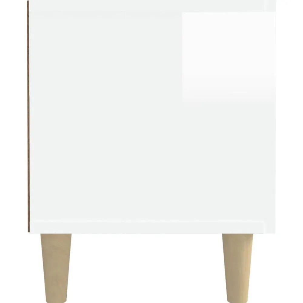 vidaXL Muebles Tv-Mueble de TV madera contrachapada blanco brillo 180x31,5x40 cm