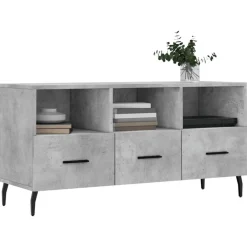 vidaXL Mueble de TV madera de ingeniería gris hormigón 102x36x50 cm Gris hormigón Sale