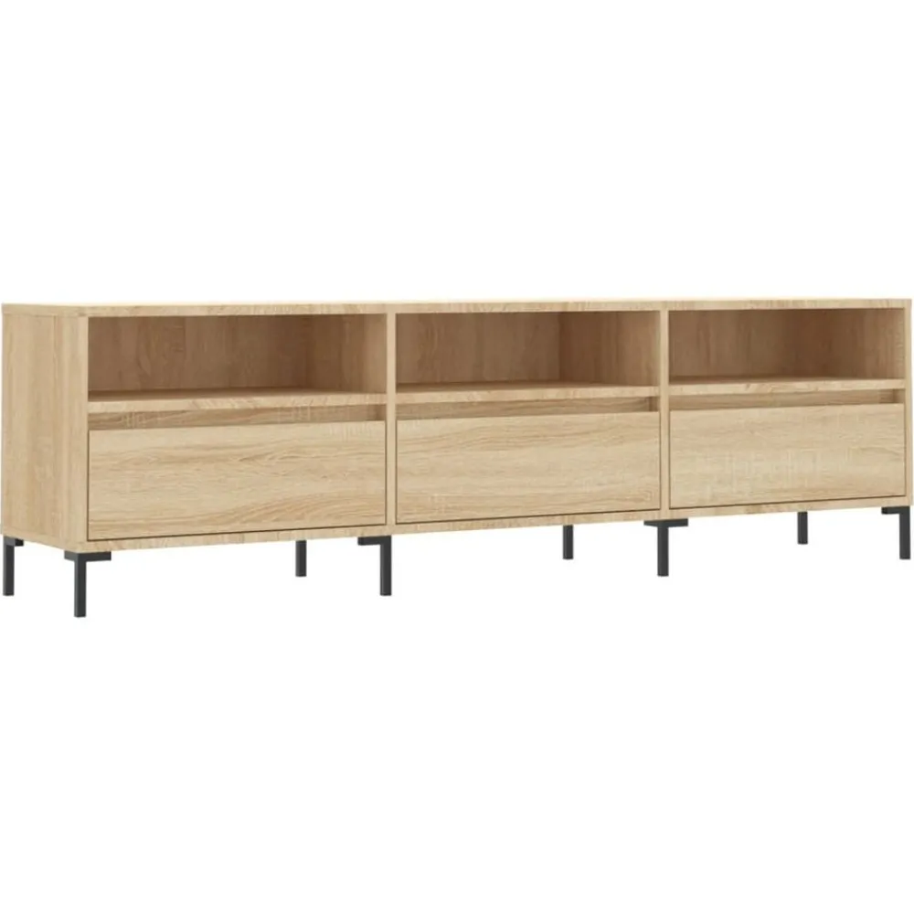 vidaXL Mueble de TV madera contrachapada 150x30x44,5 cm Roble Sonoma New