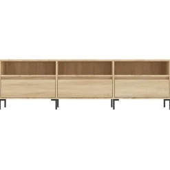 vidaXL Mueble de TV madera contrachapada 150x30x44,5 cm Roble Sonoma New