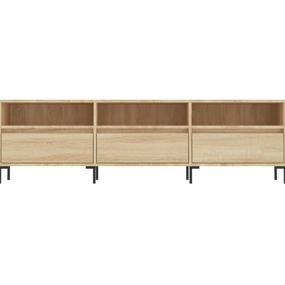 vidaXL Mueble de TV madera contrachapada 150x30x44,5 cm Roble Sonoma New