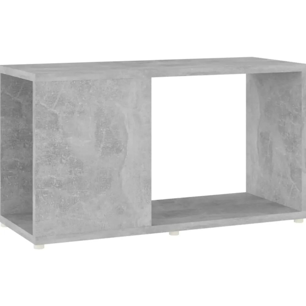 vidaXL Estanterías-Mueble de TV madera de ingeniería gris hormigón 60x24x32 cm