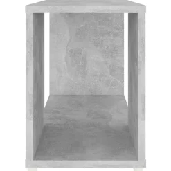 vidaXL Estanterías-Mueble de TV madera de ingeniería gris hormigón 60x24x32 cm