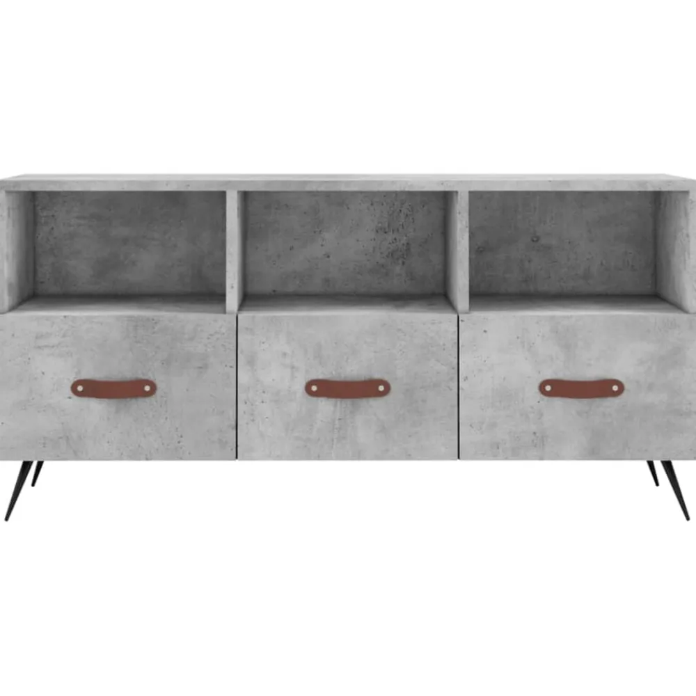 vidaXL Muebles Tv-Mueble de TV madera de ingeniería gris hormigón 102x36x50 cm