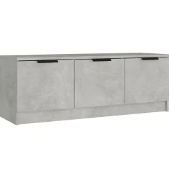 vidaXL Muebles Tv-Mueble de TV madera contrachapada gris hormigón 102x35x36,5 cm