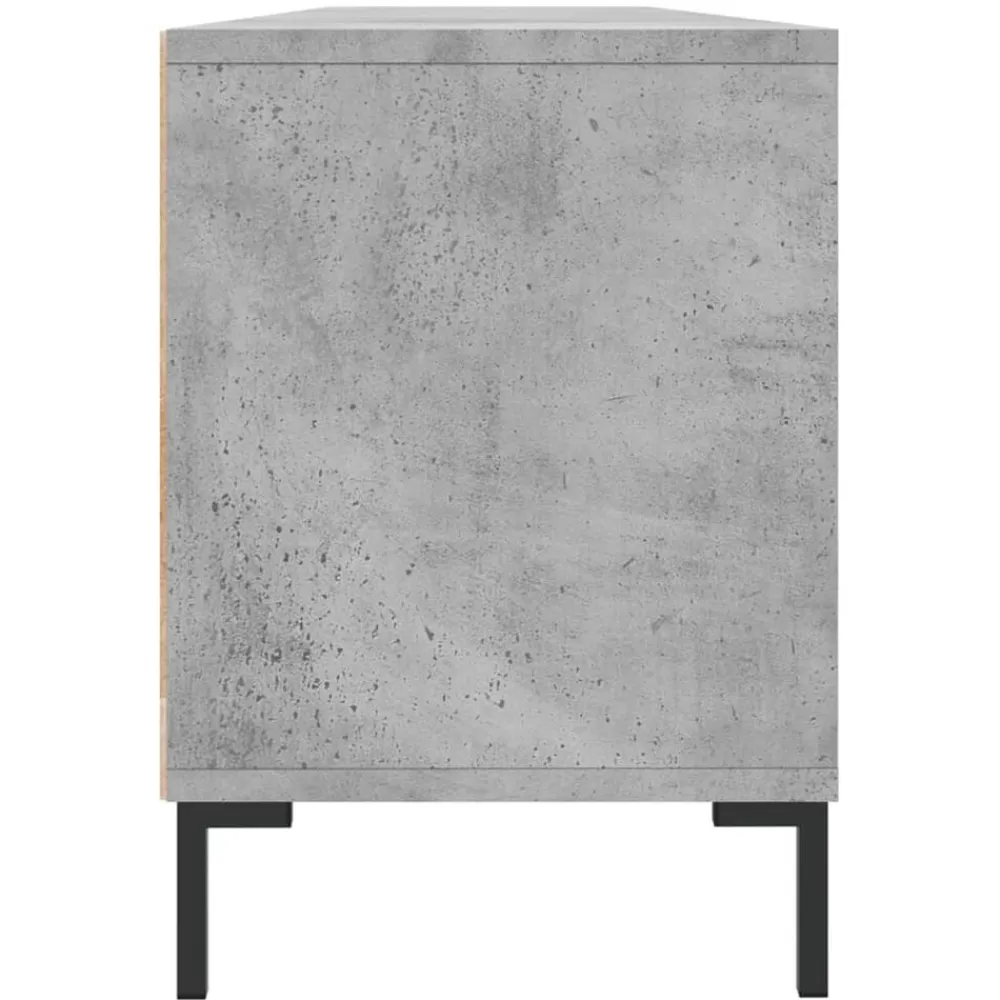 vidaXL Mueble de TV madera contrachapada gris hormigón 150x30x44,5 cm Gris hormigón Outlet