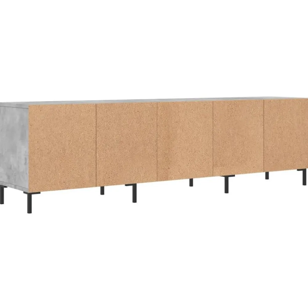 vidaXL Mueble de TV madera contrachapada gris hormigón 150x30x44,5 cm Gris hormigón Outlet
