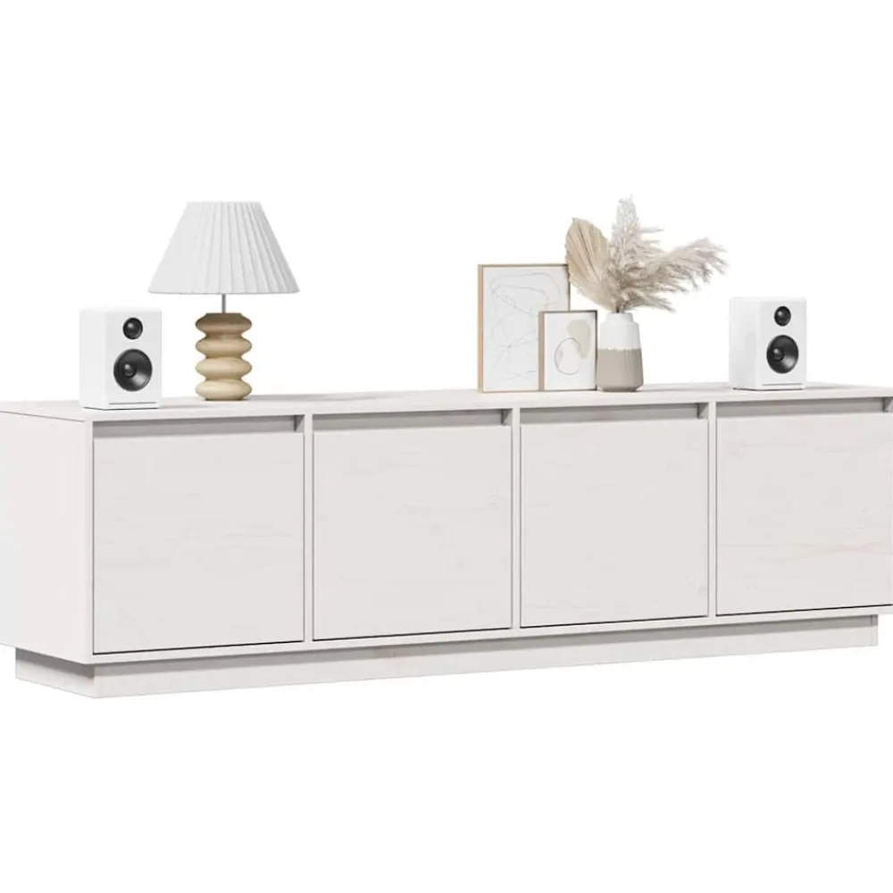 vidaXL Muebles Tv-Mueble de TV madera maciza de pino 156x37x45 cm