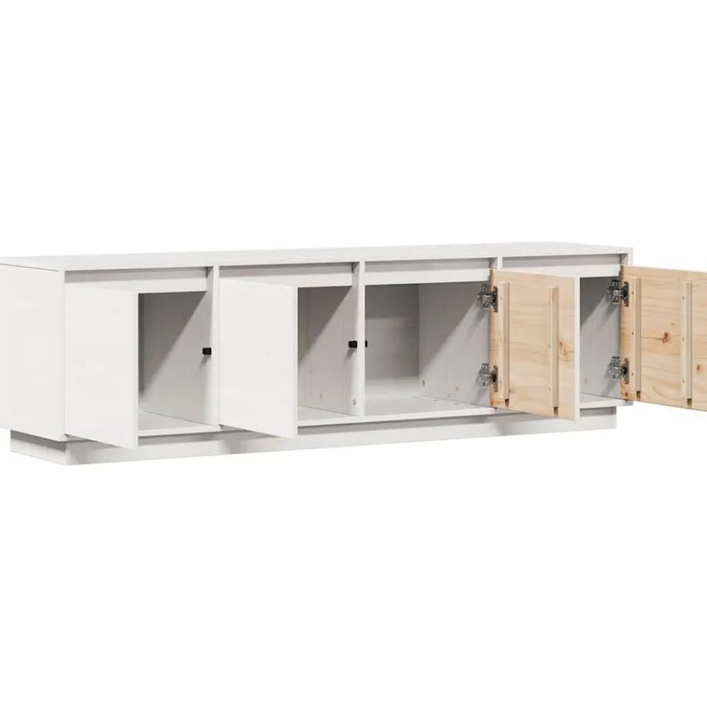 vidaXL Muebles Tv-Mueble de TV madera maciza de pino 156x37x45 cm