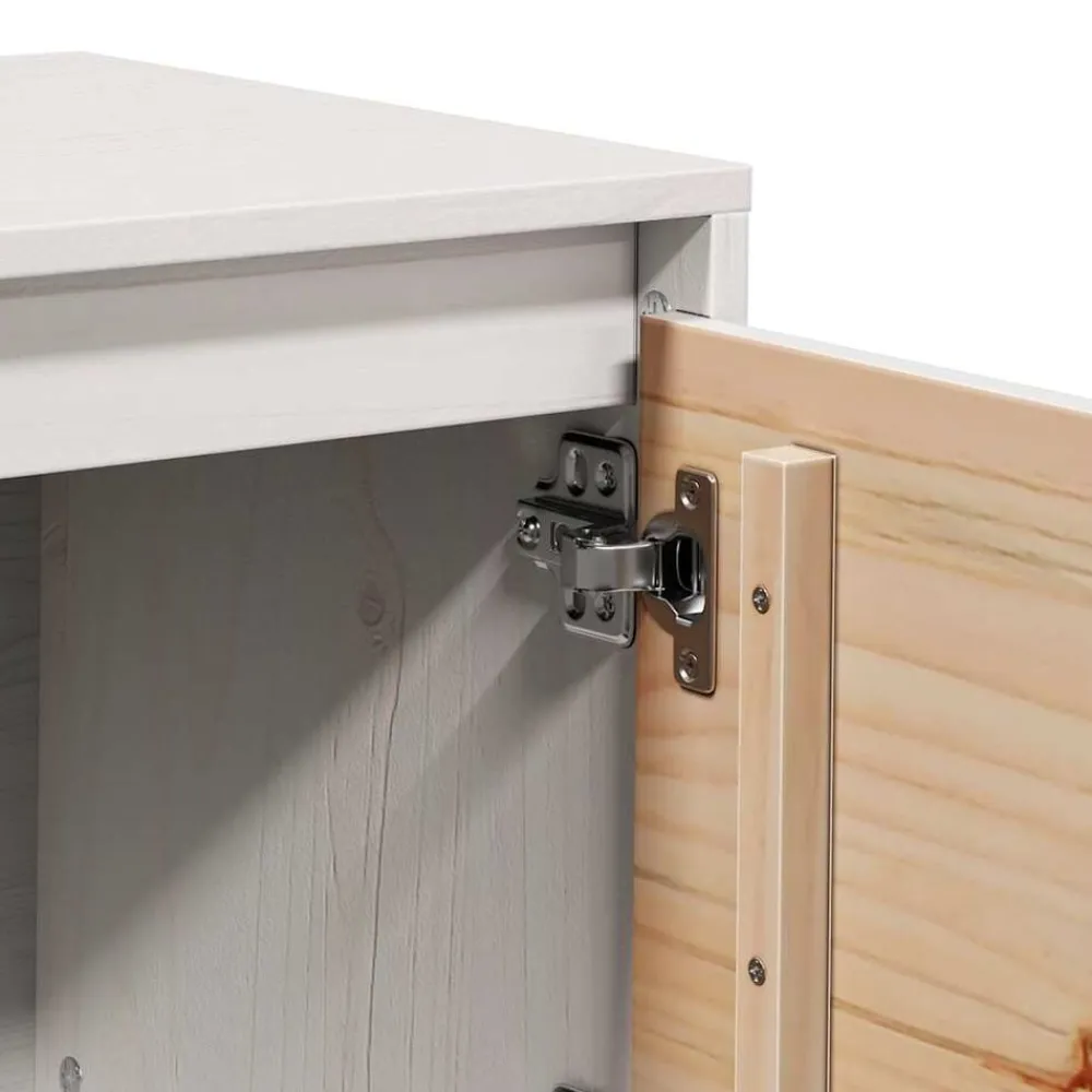 vidaXL Muebles Tv-Mueble de TV madera maciza de pino 156x37x45 cm
