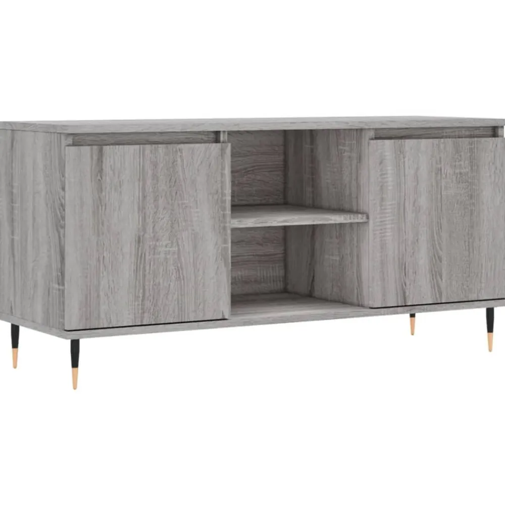 vidaXL Mueble de TV madera de ingeniería 104x35x50 cm Gris sonoma New