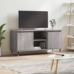 vidaXL Mueble de TV madera de ingeniería 104x35x50 cm Gris sonoma New