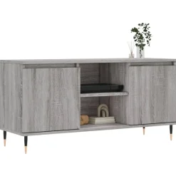 vidaXL Mueble de TV madera de ingeniería 104x35x50 cm Gris sonoma New