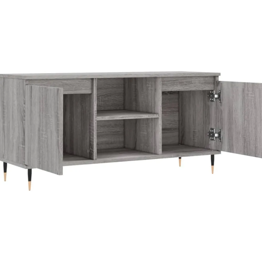 vidaXL Mueble de TV madera de ingeniería 104x35x50 cm Gris sonoma New