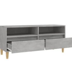 vidaXL Muebles Tv-Mueble de TV madera contrachapada gris hormigón 100x34,5x44,5cm