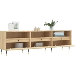 vidaXL Mueble de TV madera contrachapada 150x30x44,5 cm Roble Sonoma Best