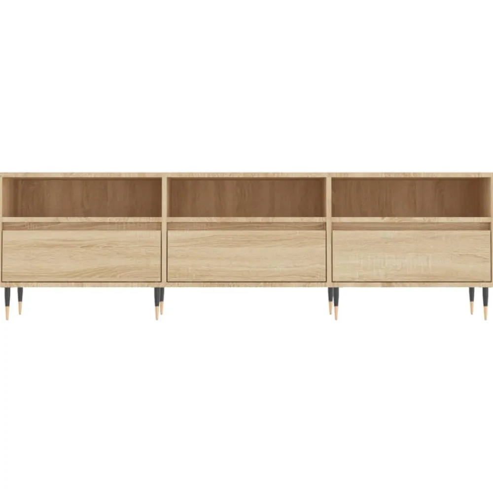 vidaXL Mueble de TV madera contrachapada 150x30x44,5 cm Roble Sonoma Best