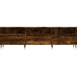 vidaXL Mueble de TV madera contrachapada 150x30x44,5 cm Roble ahumado New