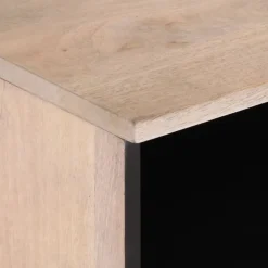vidaXL Mueble de TV madera maciza de mango 100x34x46 cm Marr&oacute;n claro New