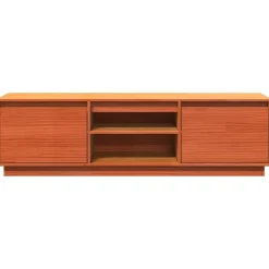 vidaXL Muebles Tv-Mueble de TV madera maciza de pino marrón cera 140x35x40 cm