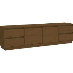 vidaXL Muebles Tv-Mueble de TV madera maciza de pino marrón miel 176x37x47,5 cm