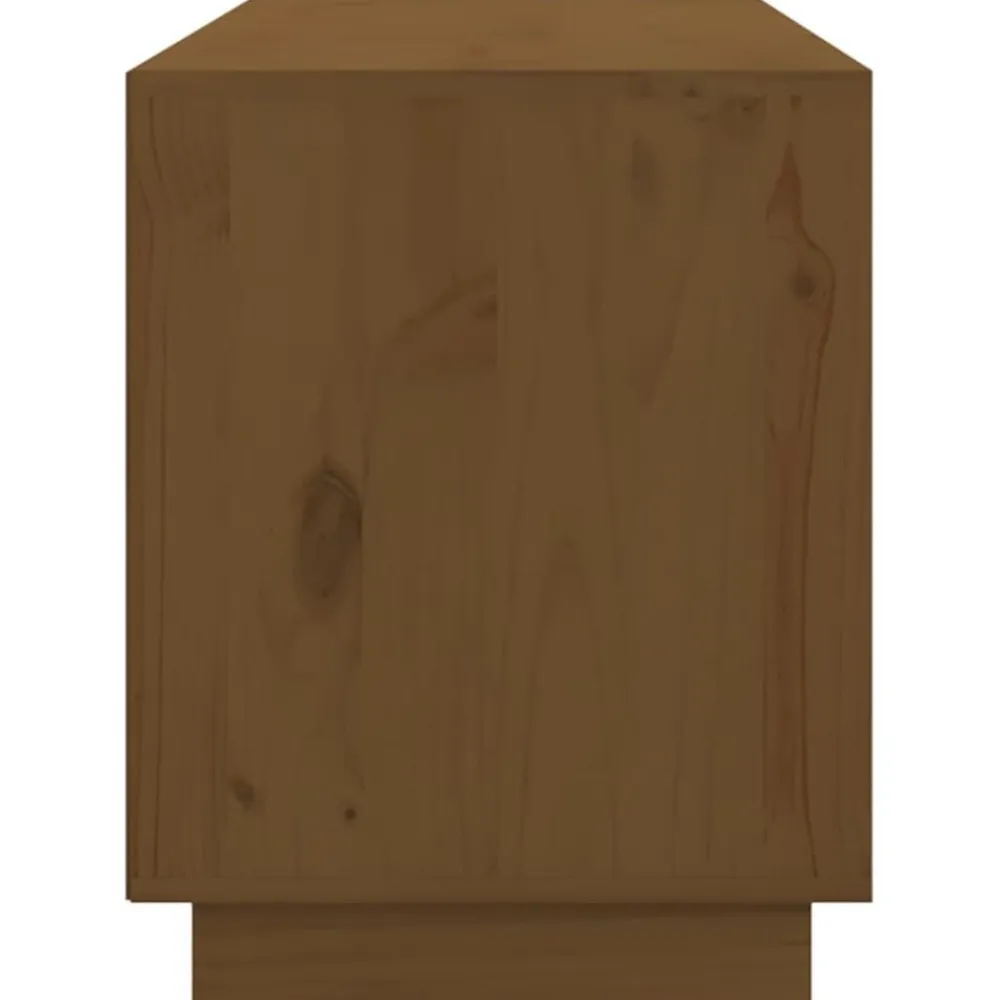 vidaXL Muebles Tv-Mueble de TV madera maciza de pino marrón miel 176x37x47,5 cm