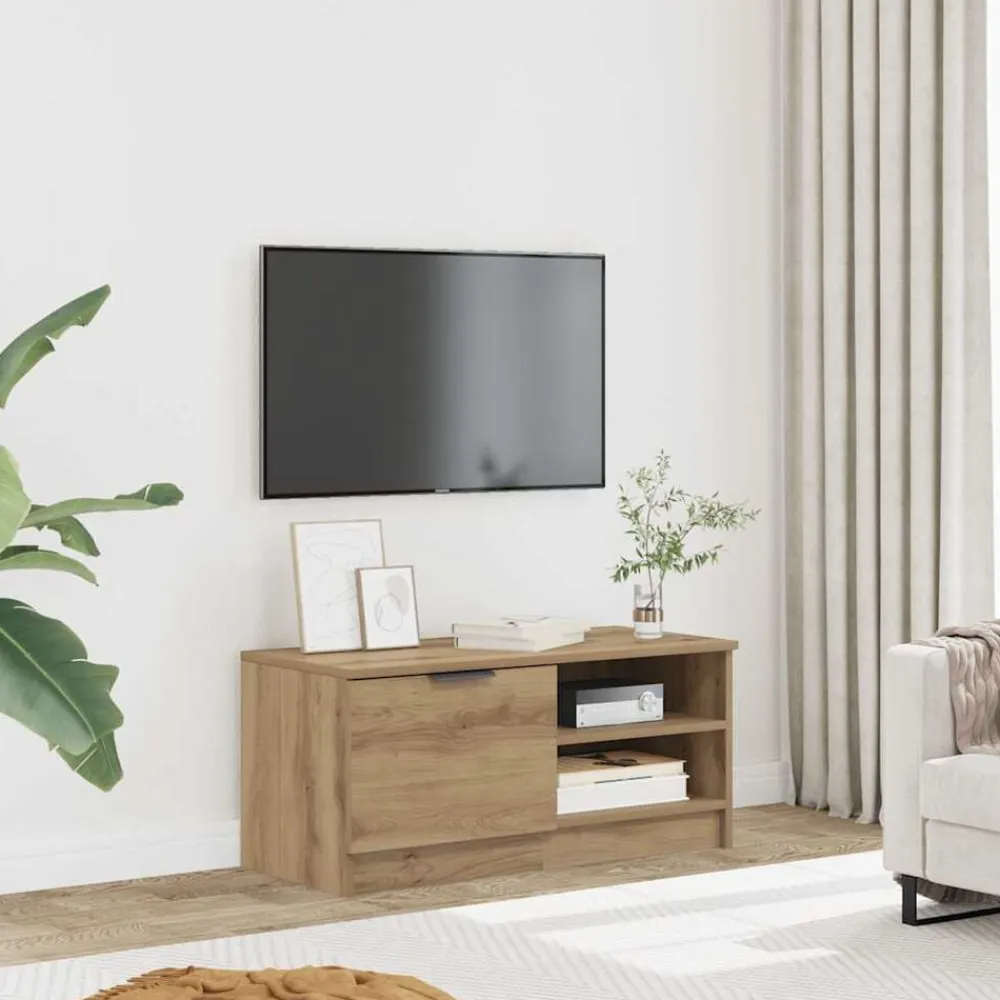 vidaXL Muebles Tv-Mueble de TV madera de ingeniería 80x35x36,5 cm