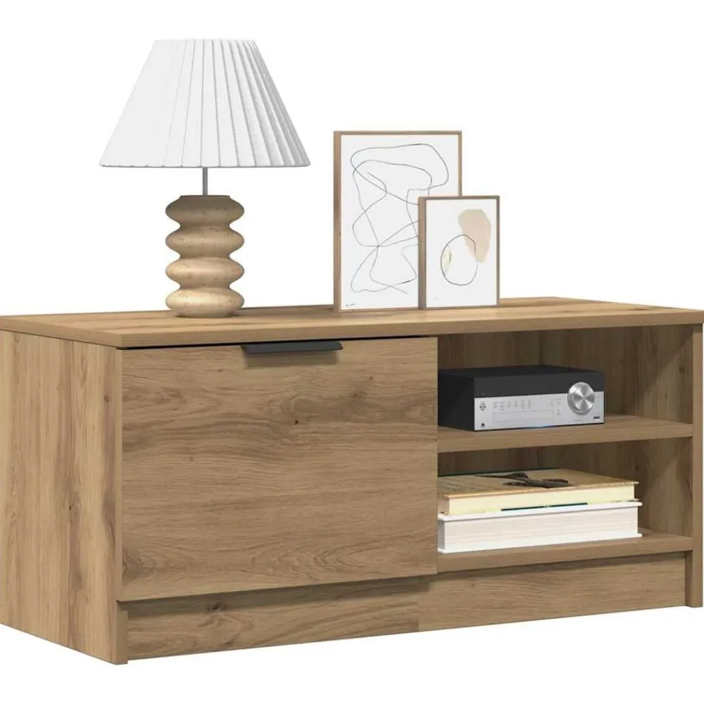 vidaXL Muebles Tv-Mueble de TV madera de ingeniería 80x35x36,5 cm