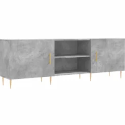 vidaXL Mueble de TV madera de ingeniería gris hormigón 150x30x50 cm Gris hormigón Outlet
