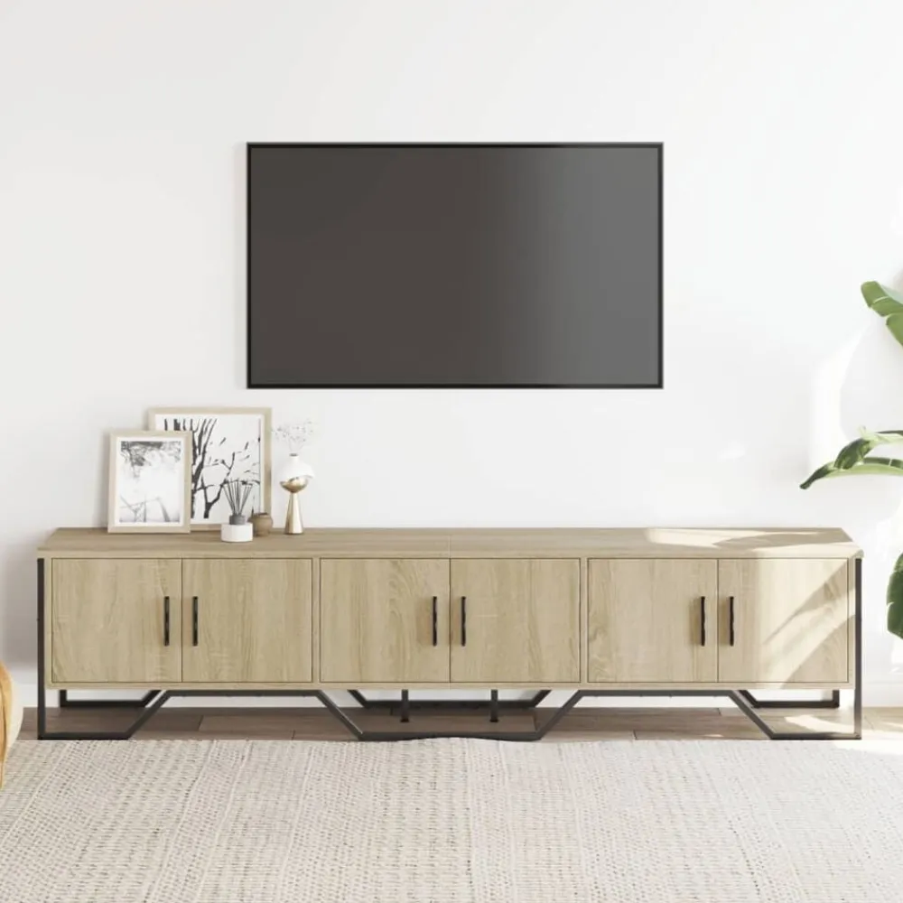 vidaXL Muebles Tv-Mueble de TV madera de ingeniería 180x34x41 cm