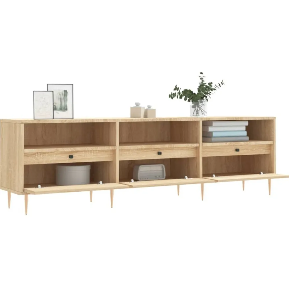 vidaXL Mueble de TV madera contrachapada 150x30x44,5 cm Roble Sonoma Sale