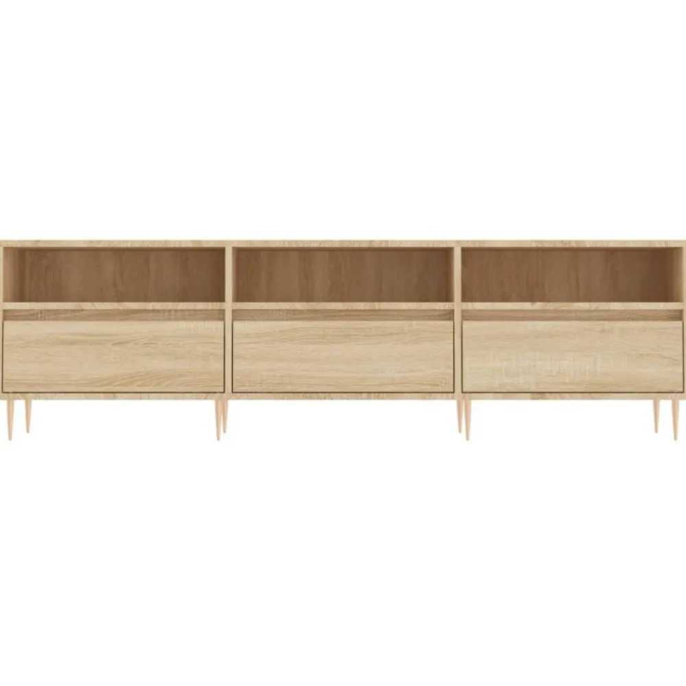 vidaXL Mueble de TV madera contrachapada 150x30x44,5 cm Roble Sonoma Sale