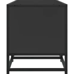 vidaXL Muebles Tv-Mueble de TV madera de ingeniería y metal 100x35x41 cm