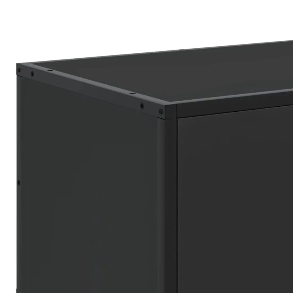 vidaXL Muebles Tv-Mueble de TV madera de ingeniería y metal 100x35x41 cm