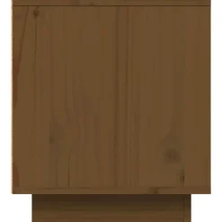 vidaXL Mueble de TV madera maciza de pino marrón miel 80x35x40,5 cm Marrón miel Outlet