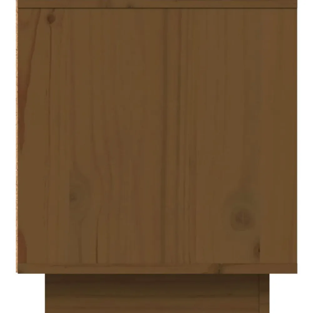 vidaXL Mueble de TV madera maciza de pino marrón miel 80x35x40,5 cm Marrón miel Outlet