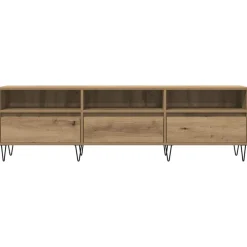 vidaXL Mueble de TV madera de ingeniería 150x30x44,5 cm Roble artisan Clearance