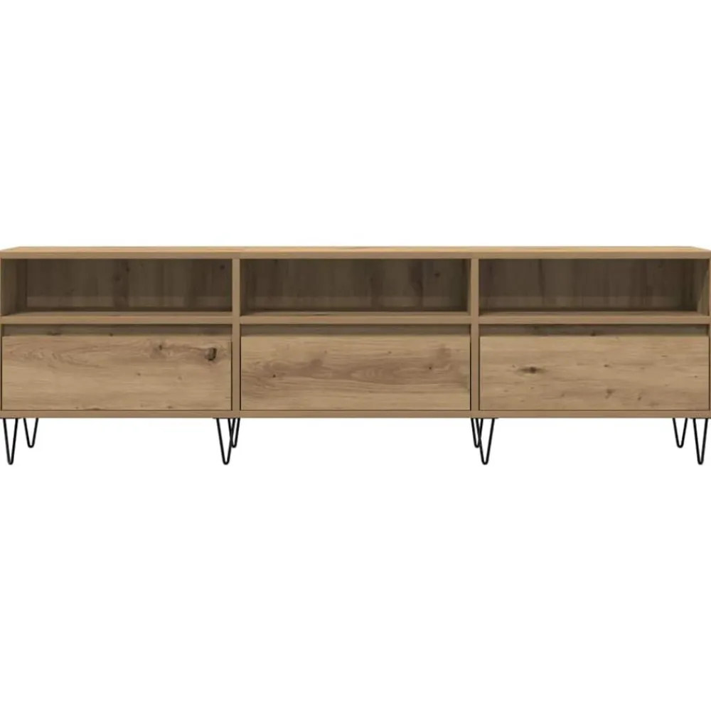 vidaXL Mueble de TV madera de ingeniería 150x30x44,5 cm Roble artisan Clearance