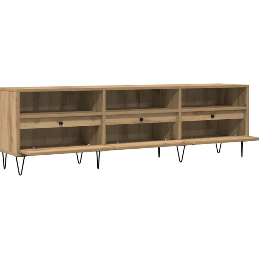 vidaXL Mueble de TV madera de ingeniería 150x30x44,5 cm Roble artisan Clearance