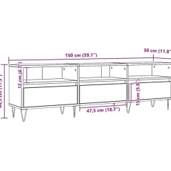 vidaXL Mueble de TV madera de ingeniería 150x30x44,5 cm Roble artisan Clearance