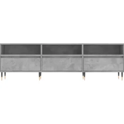 vidaXL Mueble de TV madera contrachapada gris hormigón 150x30x44,5 cm Gris hormigón Hot