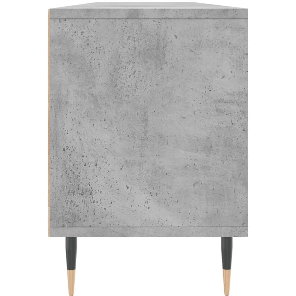 vidaXL Mueble de TV madera contrachapada gris hormigón 150x30x44,5 cm Gris hormigón Hot